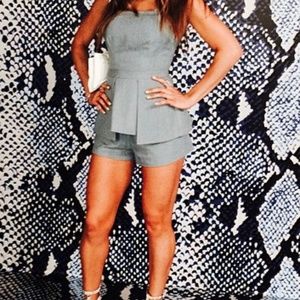 Denim Shorts Playsuit